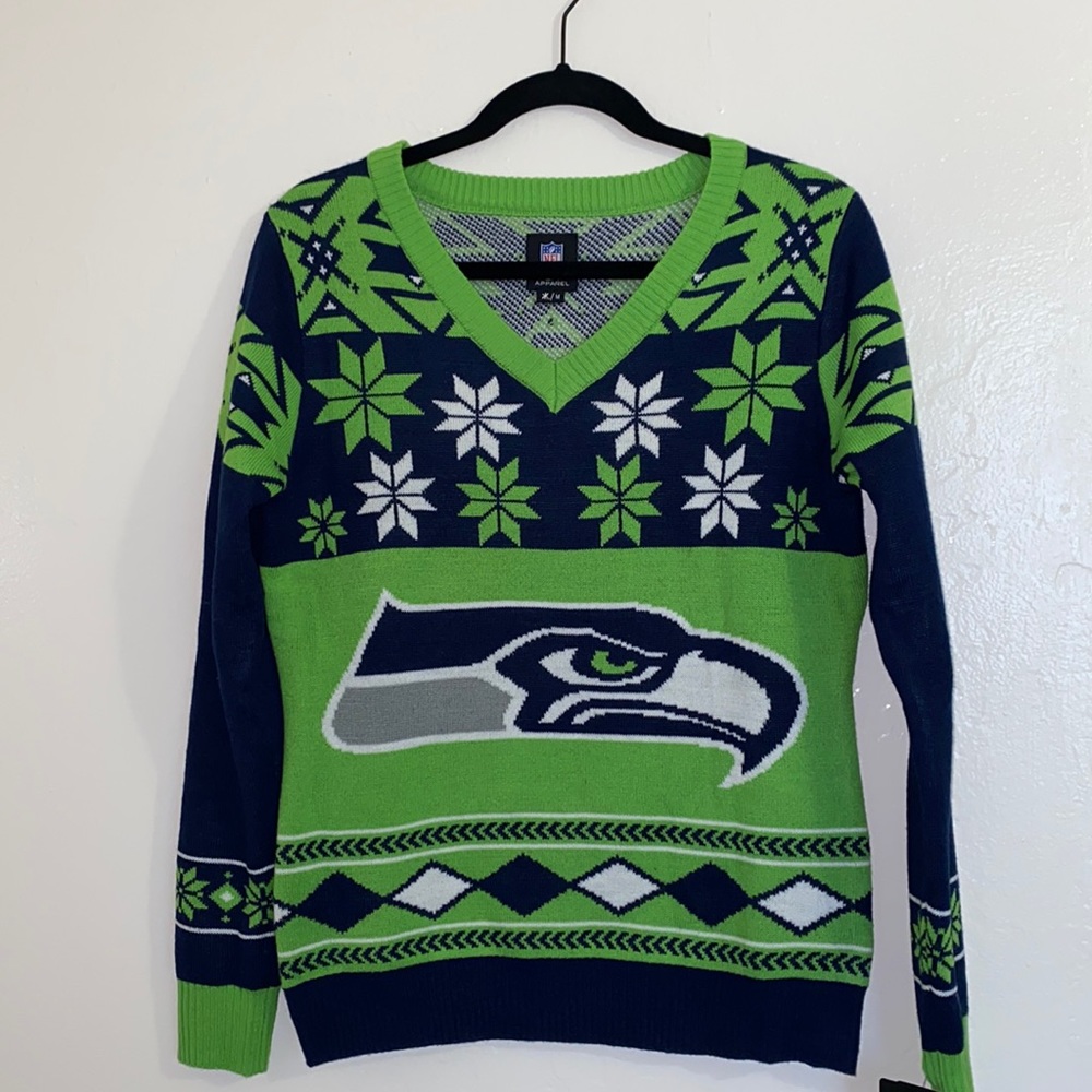 Seattle Seahawks official NFL Ugly Sweater